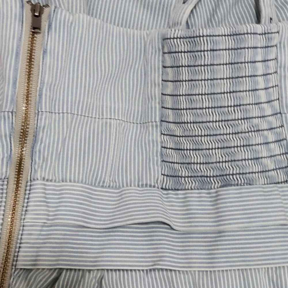 Aritizia Wilfred Green & White Stripe Mini Dress Halter Junior's Size 0 - Picture 8 of 10